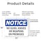 Signmission No Guns Knives Or Weapons On Premises OSHA Notice Sign, Plastic, 24in W x 18in L, 2PK OS-2PACK-NS-P-1824-L-16135 - alternate 6